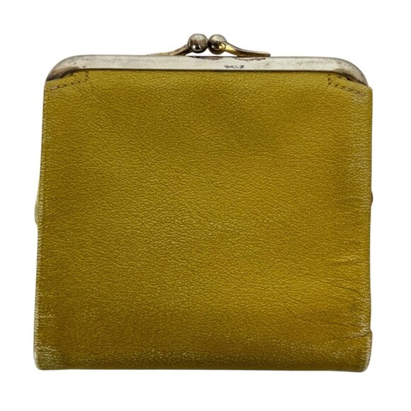 Princess Gardner Wallet Coin French Purse Gold Leather Embroidered Flower 1950s - Picture 2 of 8
